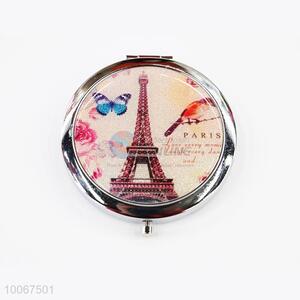 Hot Selling  Round Foldable Pocket Mirror with Metal Border