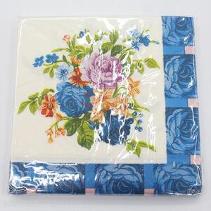 Popular Flowers Printed Dinner Paper Napkin