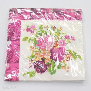 Hot Sale Flowers Printed Dinner Paper Napkin