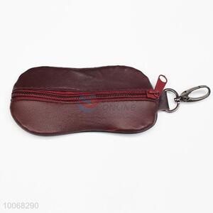 Unique brown <em>clutch</em> bag faux sheepskin leather coin purse