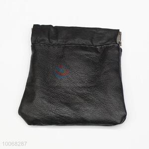 Faux leather black coin purse <em>clutch</em>