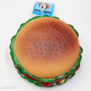 Super Quality Hamburger Shaped Squeaky Pet Toy for Dog