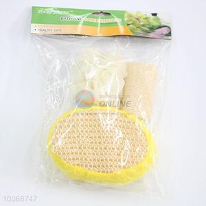 High quality yellow flax massager body care <em>bath</em> <em>set</em>