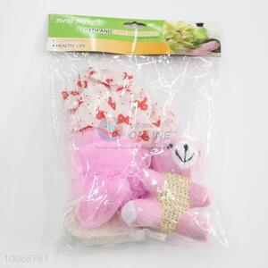 4pcs/<em>set</em> pink animal <em>bath</em> cap/<em>bath</em> ball/pumice stone