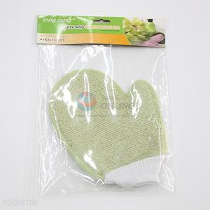 Hot selling green bath & shower gloves