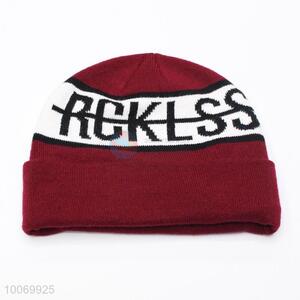 Fashion Style Acrylic Knitted Jacquard Beanie Hat