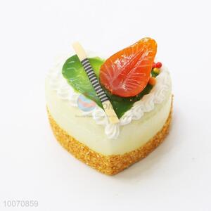 Heart Shaped Cake with Strawberry Fridge Magnet