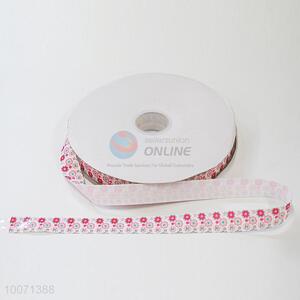 Flower pattern polyester ribbon/grosgrain ribbon