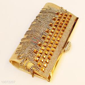 Crystal gold evening bag lady party bag  clutch bag