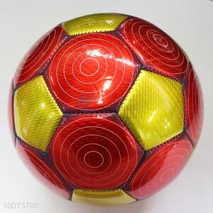 Gold-red handmade NO.5 PU football