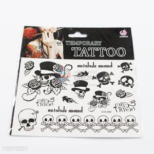 Skull Black Design Temporary Tattoo