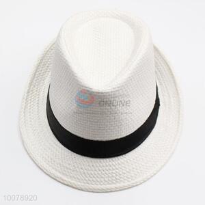 White Color Relaxed Beach Straw Hat