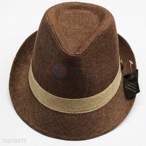 Coffee color plain beach hats for men/women