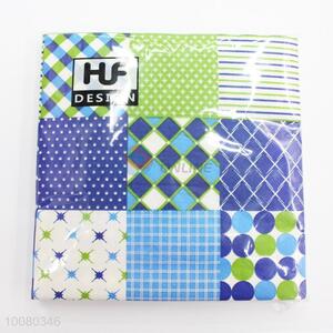 20pcs Blue Printed Paper Napkins Festive & Party Tissue