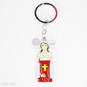 Nun Zine Alloy Metal Key Chain/Key Ring