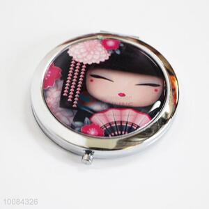 Doll Round Foldable Pocket Epoxy Sticker Mirror/Makeup Mirror