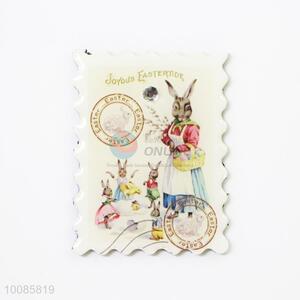 Rabbit Postage Stamp Shaped Crystal Glass Fridge Magnet