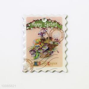 Happy Easter Postage Stamp Shaped Crystal Glass Fridge Magnet