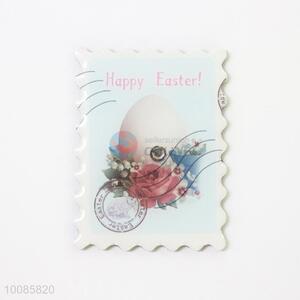 Happy Easter Postage Stamp Shaped Crystal Glass Fridge Magnet