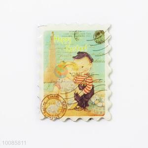 Cute Kids Postage Stamp Shaped Crystal Glass Fridge Magnet