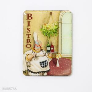 Bistro Rectangular Crystal Glass Fridge Magnet