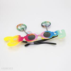 Colorful groovy shaped plastic glasses/glasses for party