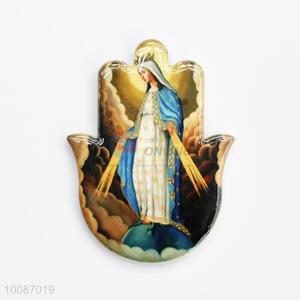 Religious Painting Hand Shaped Ceramic Fridge Magnet