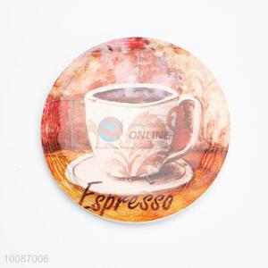 Coffee Round Ceramic Fridge Magnet