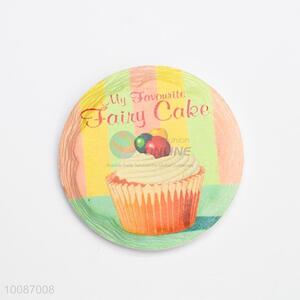 Cake Pattern Round Ceramic Fridge Magnet