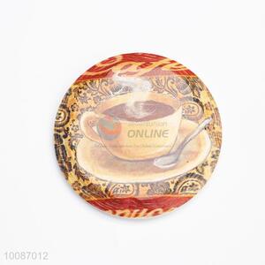 High Quality Coffee Round Ceramic Fridge Magnet