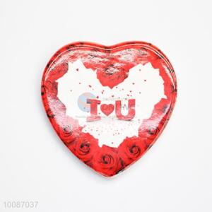 Rose Heart Shaped Ceramic Fridge Magnet