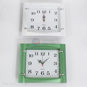 23*27cm  plastic wall clock with two colors to choose