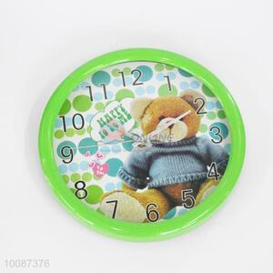 Cute bear pattern wall clock for kids