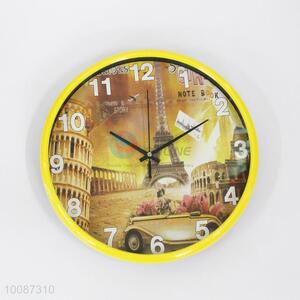 Household round plastic wall clock