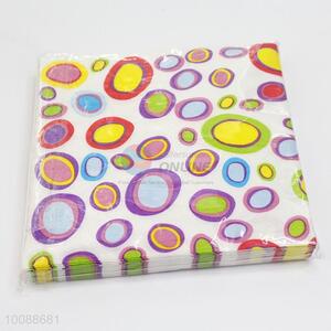 Colorful circle printing paper napkin,dinner napkin