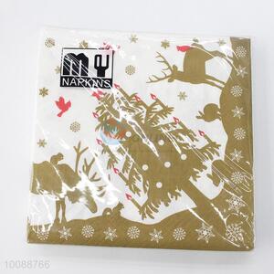 Disposable Christmas Printed Napkin Paper Serviettes