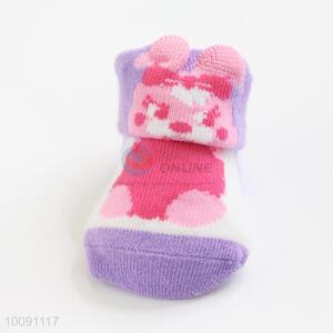 Pink Rabbit Cotton Baby Sock/ Soft Baby Socks