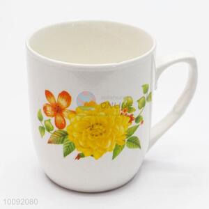 Orange simple and generous ceramic cup