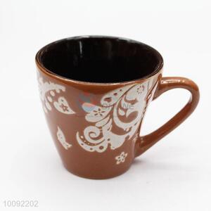 Brown classical welcoming ceramic cup