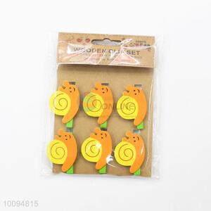 Hot sale snail wooden photo clip