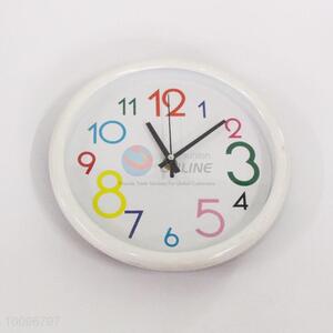 Colorful Number Plastic Wall Clock