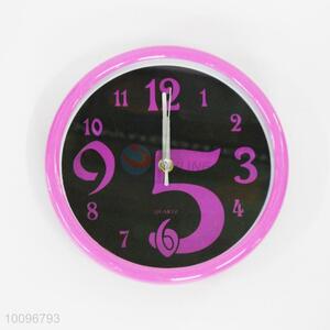 Purple Number Plastic Wall Clock