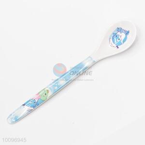 Light Blue Handle Cartoon Pattern Melamine Spoons