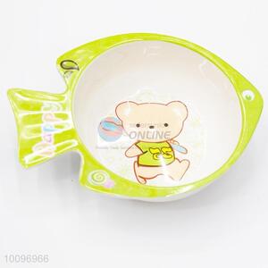 Fish Shape Cartoon Bear Rice Soup Bowl for Baby