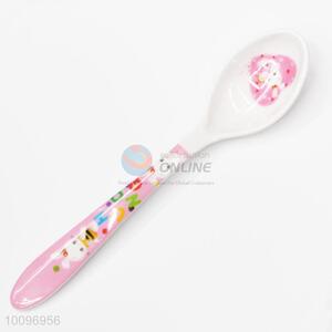 Pink Long Handle Melamine Baby Feeding Spoons