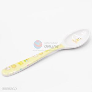 Cute Cartoon Pattern Flat Bottom Melamine Soup Spoons