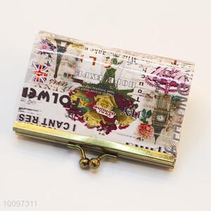 Flower pattern hard shell purse/bag