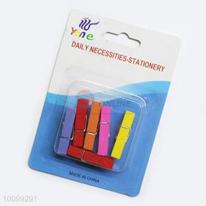 6pcs Colorful Wooden Clips Set