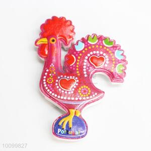 Red Chicken Shape Resin Fridge Magnet