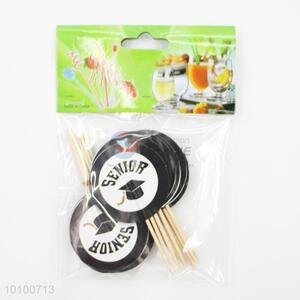 Black Decorative Wooden Fruit Toothpicks